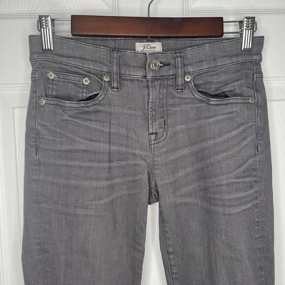 J. Crew Women's Gray Mid-Rise Toothpick Skinny‎ Stretch Ankle Jeans Size 26 - Picture 3 of 16